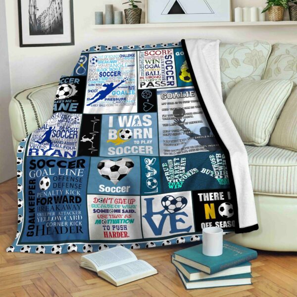 Soccer Fleece Blanket Sherpa Blanket