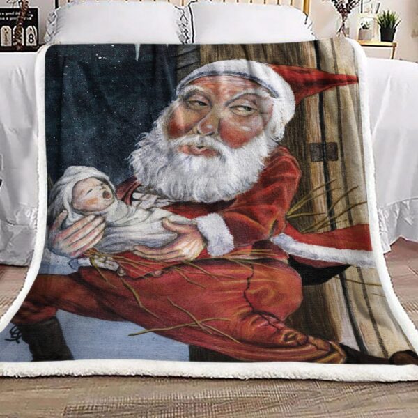 Santa Claus Fleece Blanket Sherpa Blanket