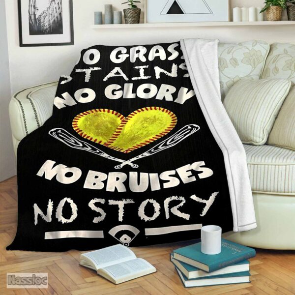 Softball Fleece Blanket Sherpa Blanket