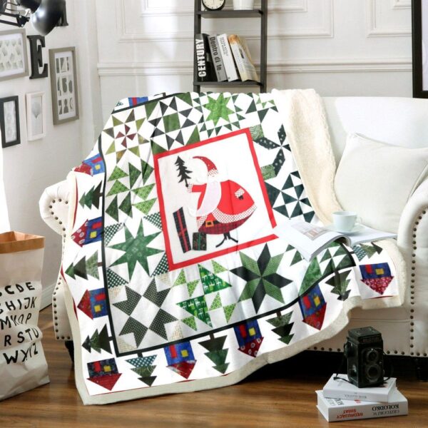 Christmas Santa Claus Fleece Blanket Sherpa Blanket