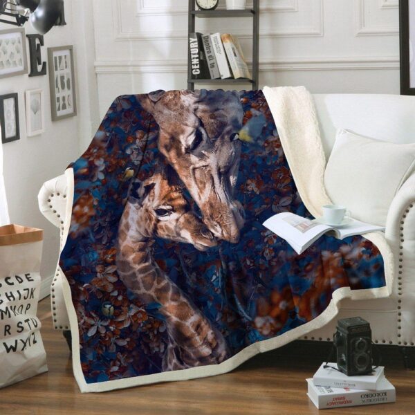 Giraffe Fleece Blanket Sherpa Blanket