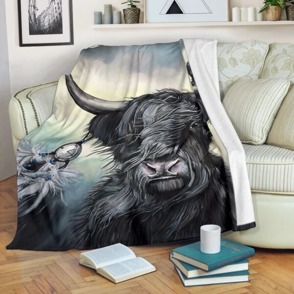 Highlands Cattle Dream Fleece Blanket Sherpa Blanket