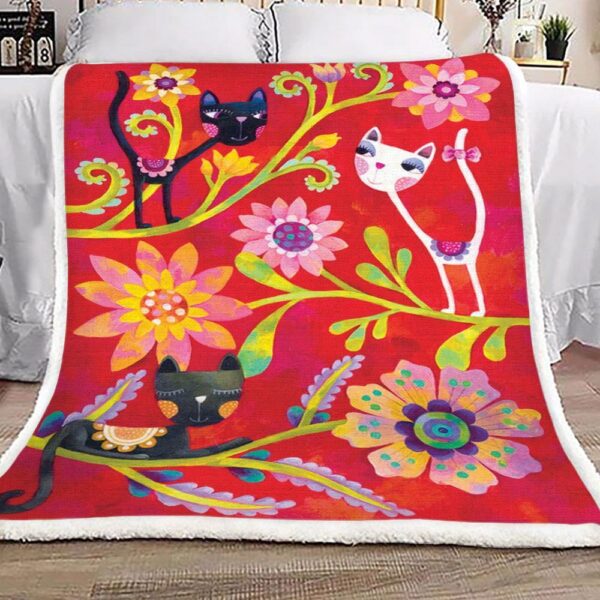 Cat Fleece Blanket Sherpa Blanket