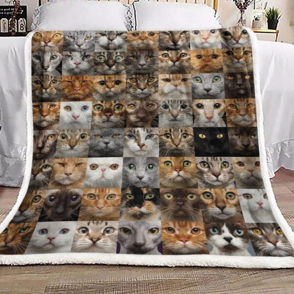 Cat Fleece Blanket Sherpa Blanket
