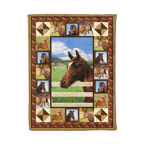 Horse Fleece Blanket Sherpa Blanket