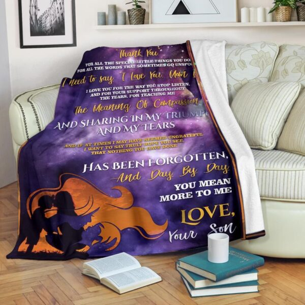 To My Mom Fleece Blanket Sherpa Blanket