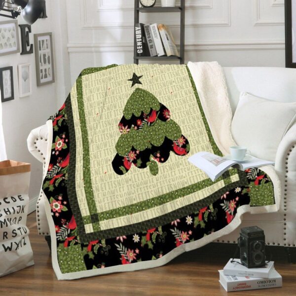 Christmas Tree Fleece Blanket Sherpa Blanket