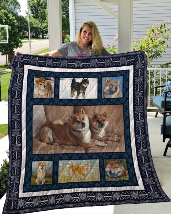 Shiba Inu Fleece Blanket Sherpa Blanket