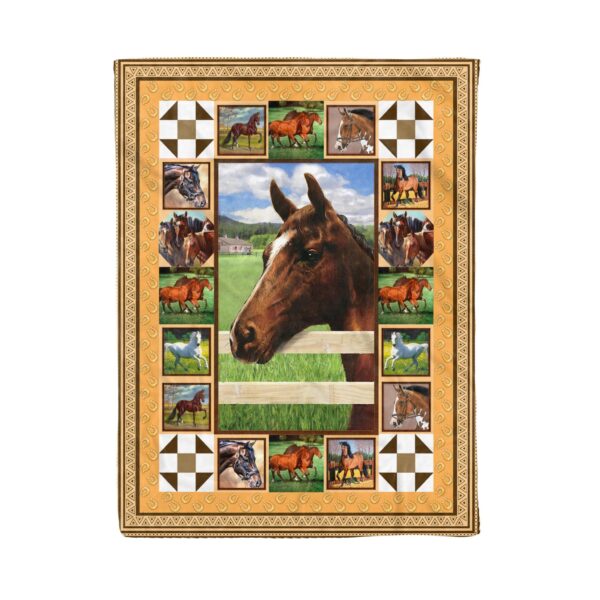 Horse Fleece Blanket Sherpa Blanket