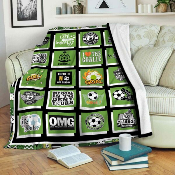 Soccer Fleece Blanket Sherpa Blanket