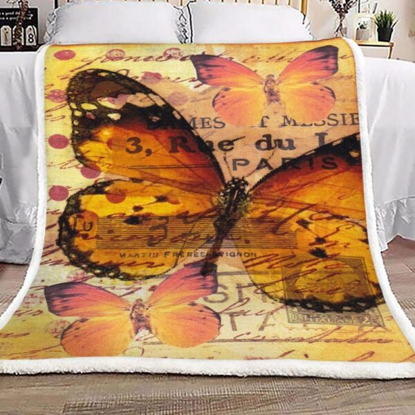 Butterfly Fleece Blanket Sherpa Blanket