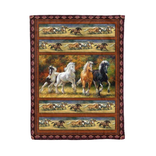 Horse Fleece Blanket Sherpa Blanket