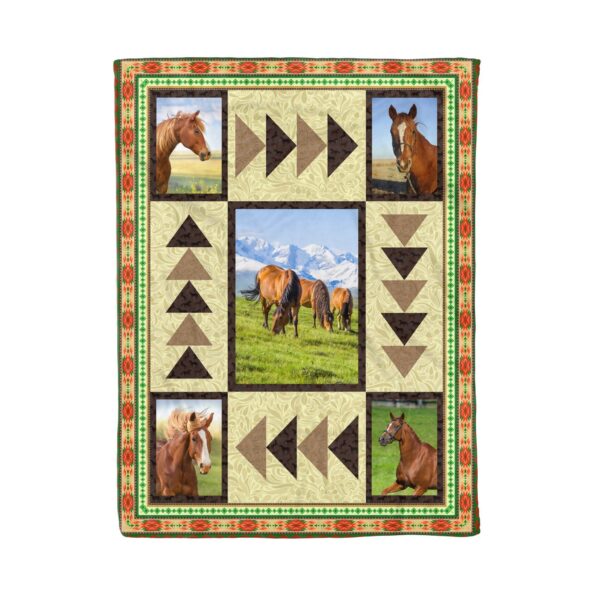 Horse Fleece Blanket Sherpa Blanket