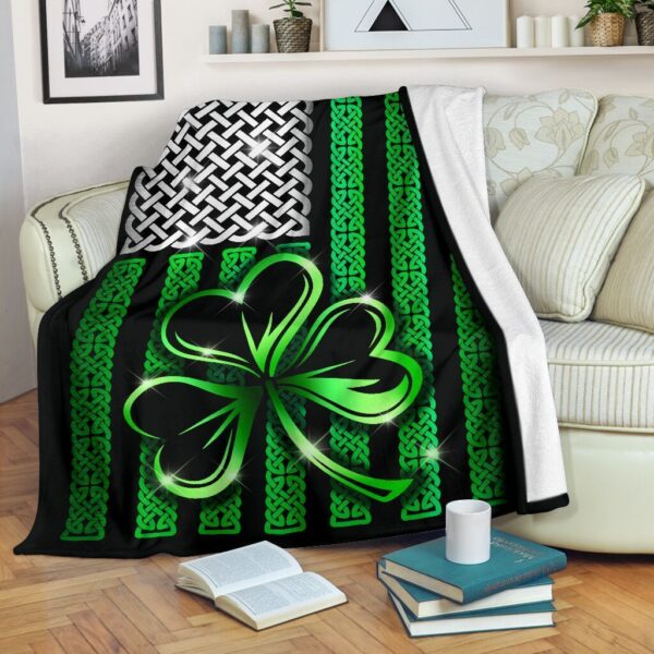 Irish - Shamrock Flag Fleece Blanket Sherpa Blanket