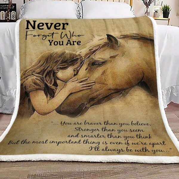 Horse Cowgirl Fleece Blanket Sherpa Blanket