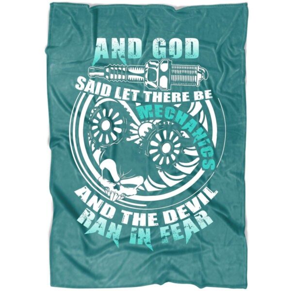 Let There Be Mechanics Ran In Fear Fleece Blanket Sherpa Blanket