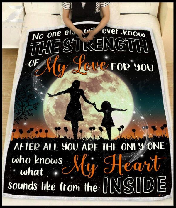 Daughter Mom My Heart Sounds Like From Inside Fleece Blanket Sherpa Blanket