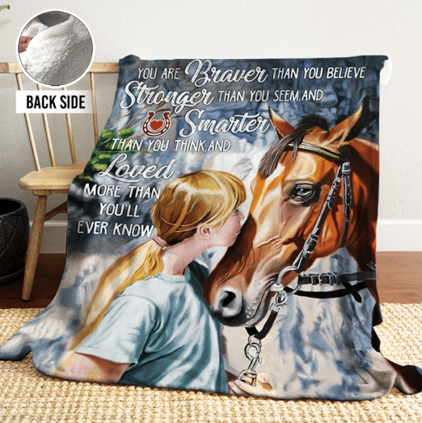 Horse Fleece Blanket Sherpa Blanket