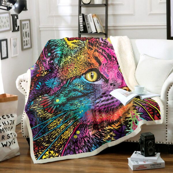 Cat Fleece Blanket Sherpa Blanket