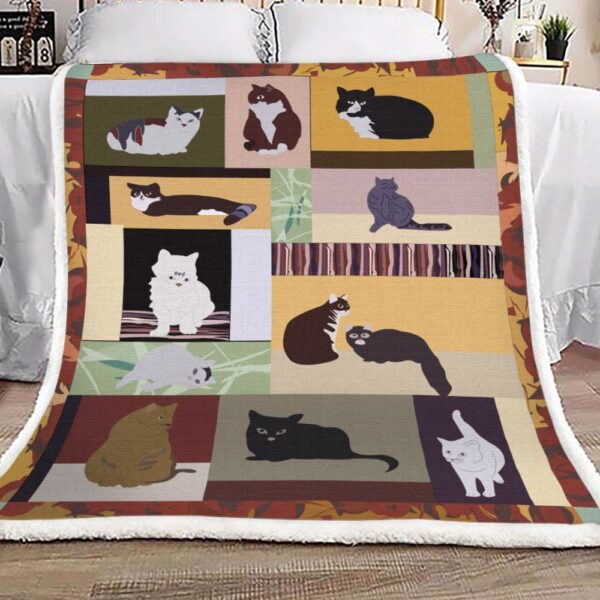 Cat Fleece Blanket Sherpa Blanket