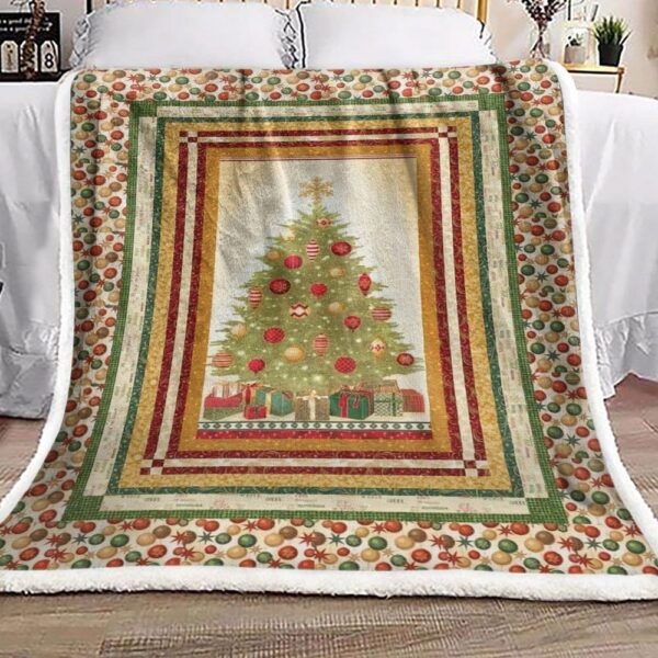 Christmas Tree Fleece Blanket Sherpa Blanket