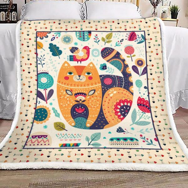 Cat Fleece Blanket Sherpa Blanket