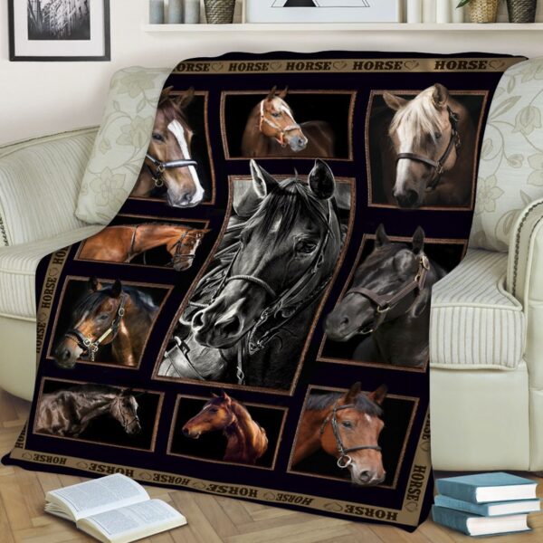 Horse0 Fleece Blanket Sherpa Blanket