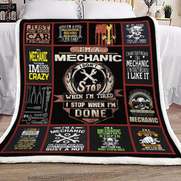 Mechanic Fleece Blanket Sherpa Blanket