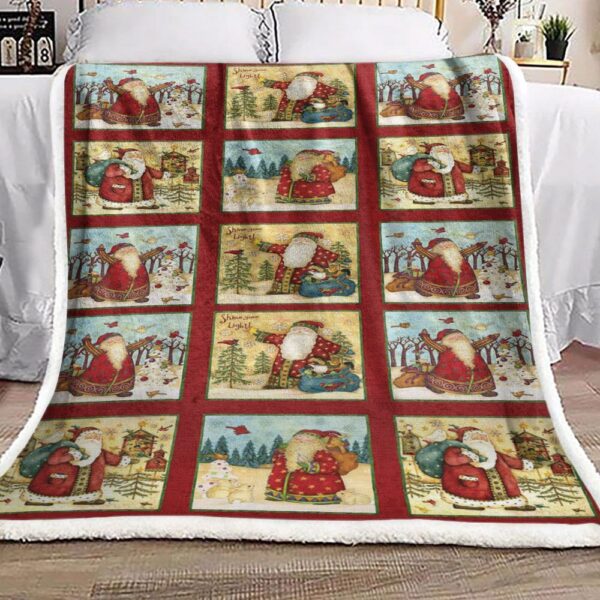 Christmas Santa Fleece Blanket Sherpa Blanket