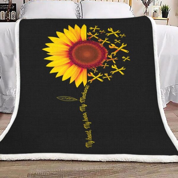 My Hero Mechanic Fleece Blanket Sherpa Blanket