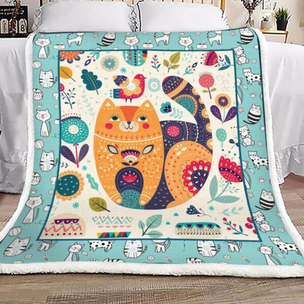 Cat Fleece Blanket Sherpa Blanket