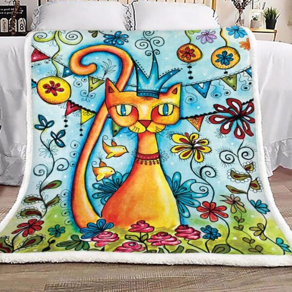 Cat Fleece Blanket Sherpa Blanket