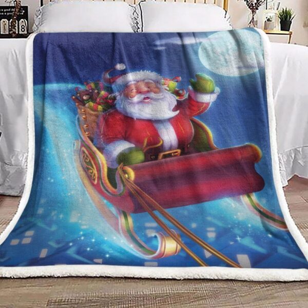 Santa Claus Fleece Blanket Sherpa Blanket