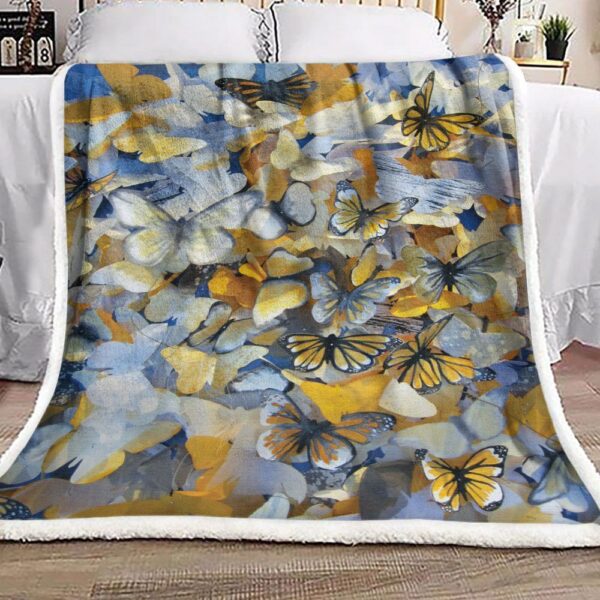 Butterfly Fleece Blanket Sherpa Blanket