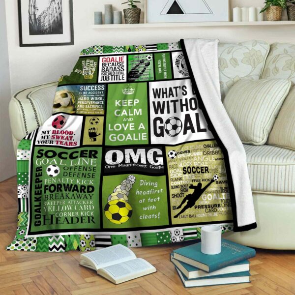 Soccer Fleece Blanket Sherpa Blanket