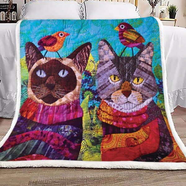 Cat Fleece Blanket Sherpa Blanket