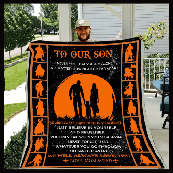 Knight Templar Mom And Dad To Son Never Feel That Fleece Blanket Sherpa Blanket