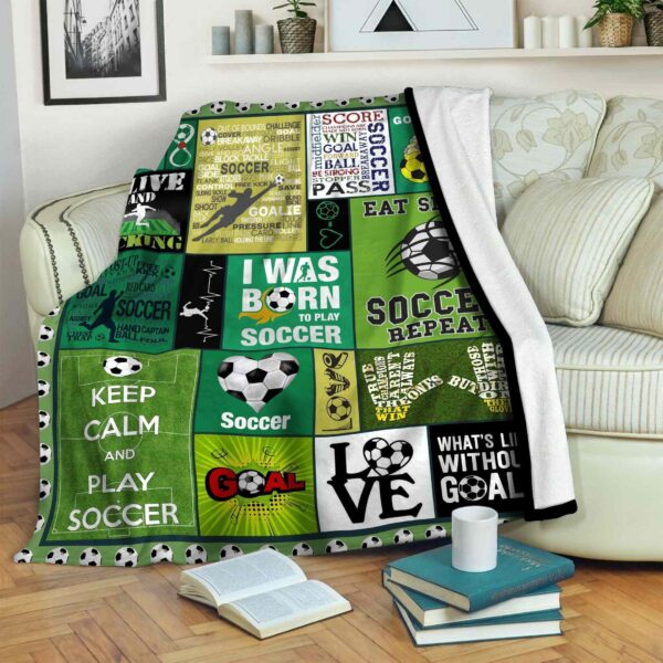 Soccer Fleece Blanket Sherpa Blanket