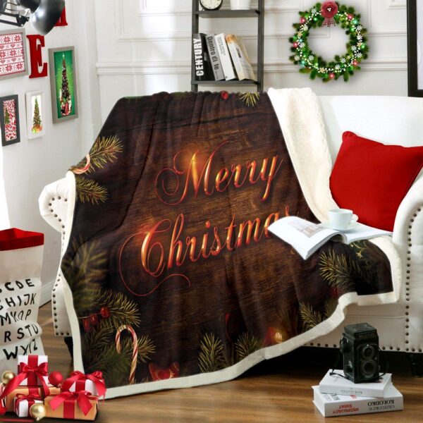 Merry Christmas Fleece Blanket Sherpa Blanket