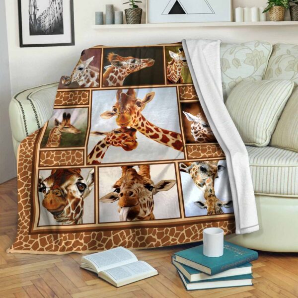 Giraffe Fleece Blanket Sherpa Blanket