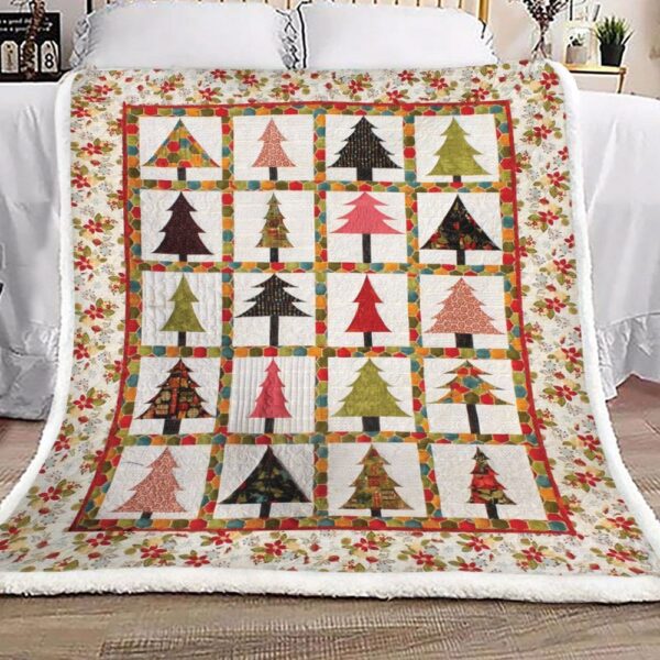 Christmas Tree Fleece Blanket Sherpa Blanket