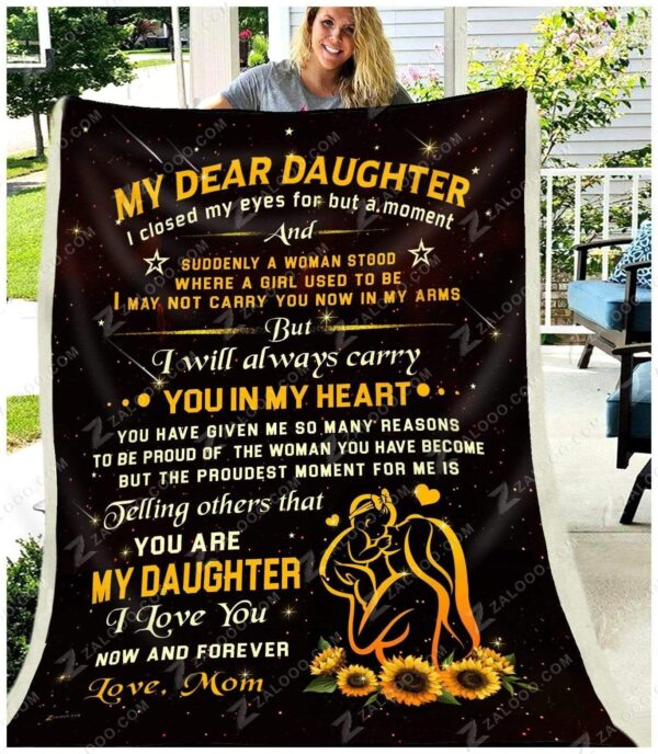 Daughter Mom I Closed My Eyes Fleece Blanket Sherpa Blanket