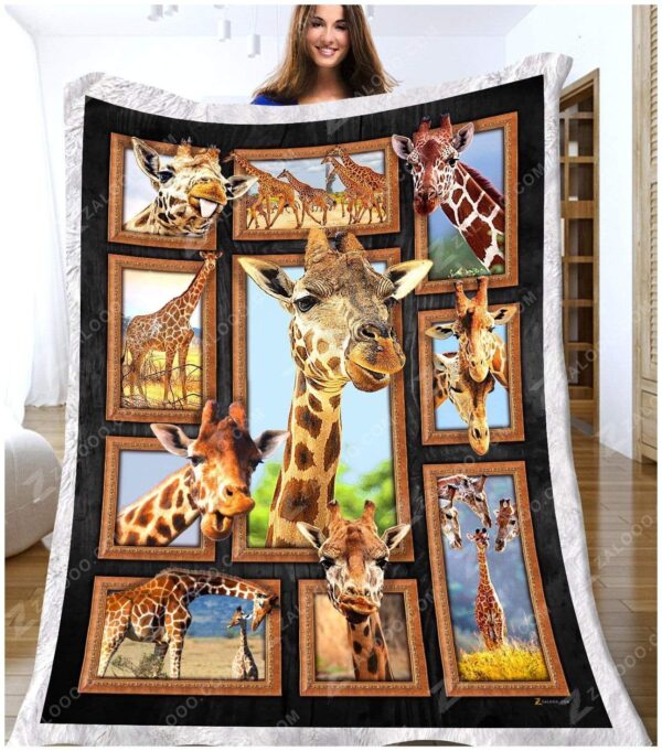 Giraffe Cute Giraffes Fleece Blanket Sherpa Blanket