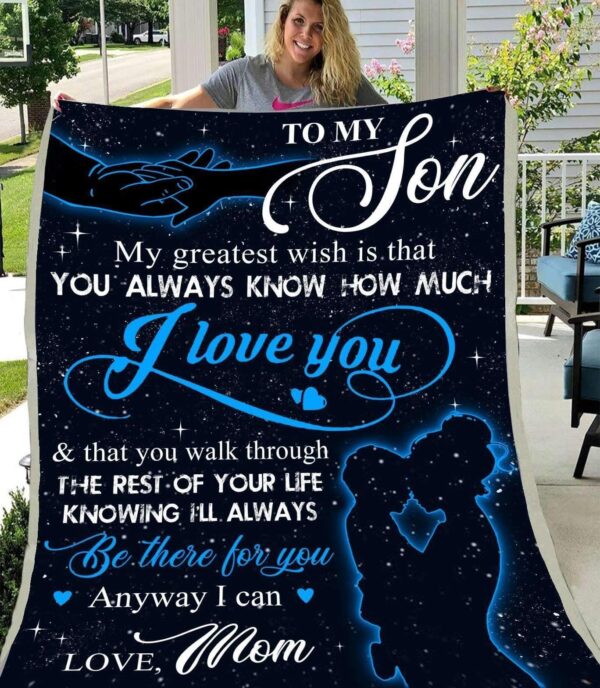 To My Son Be There For You Love Mom Fleece Blanket Sherpa Blanket