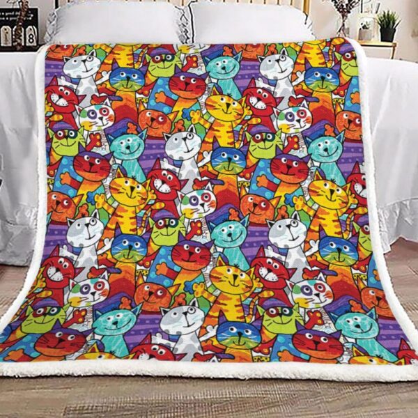 Cat Fleece Blanket Sherpa Blanket