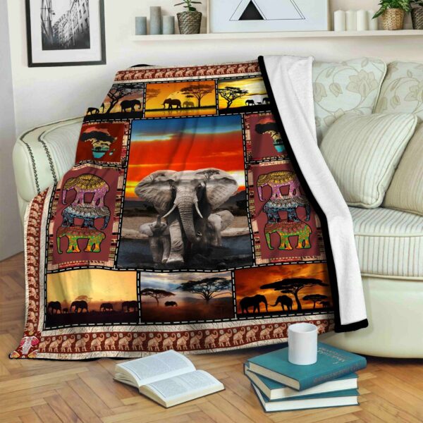 Elephan Fleece Blanket Sherpa Blanket