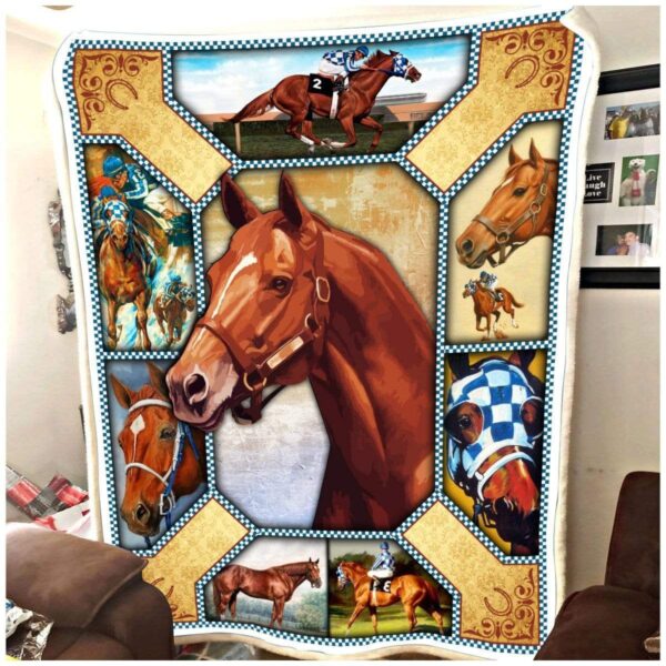 Horse Fleece Blanket Sherpa Blanket