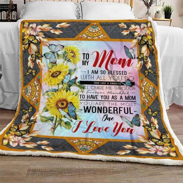 To My Mom Fleece Blanket Sherpa Blanket
