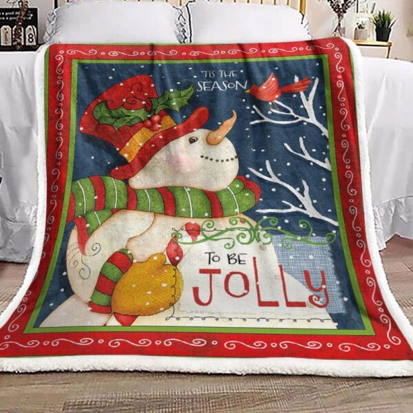 Snowman Cardinal Fleece Blanket Sherpa Blanket