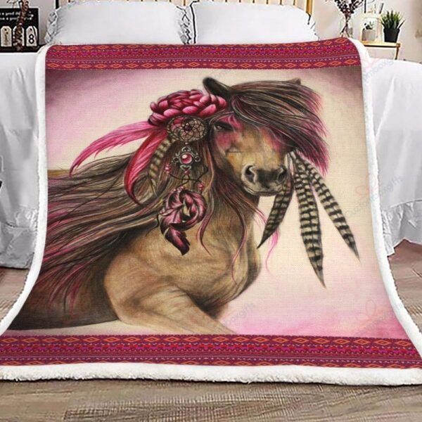 Horse Beautiful Fleece Blanket Sherpa Blanket